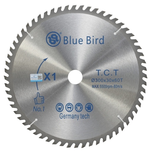 [X1-300x60T] Lưỡi Cưa Gỗ Blue Bird X1-300x60T