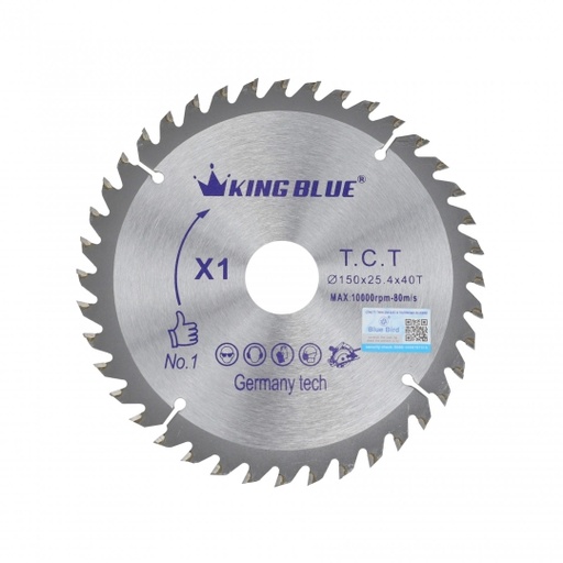 [X1-150x40T] Lưỡi Cưa Gỗ King Blue X1-150x40T